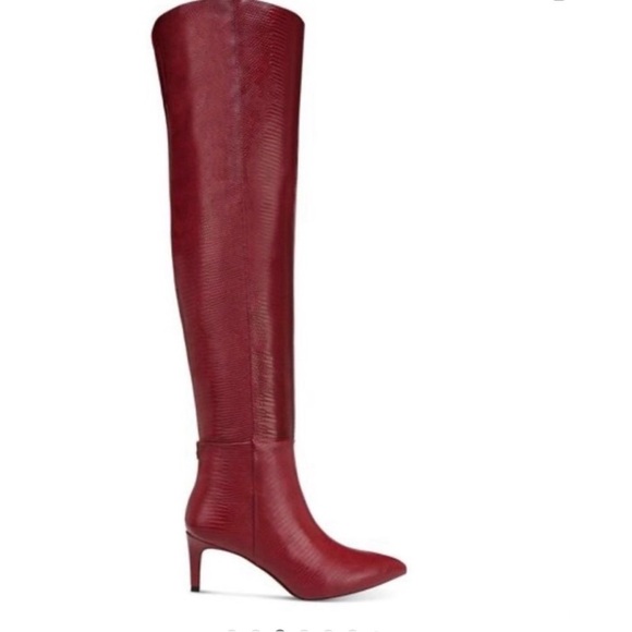 🔥Sam Eldeman  Elegant Red Over-the-Knee Boots #NWOT - Picture 3 of 8